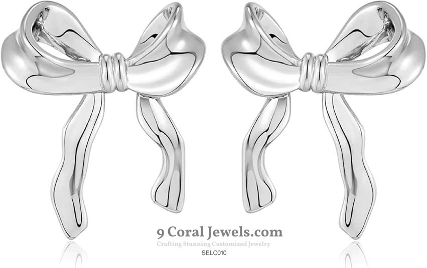 Silver Bow Earrings