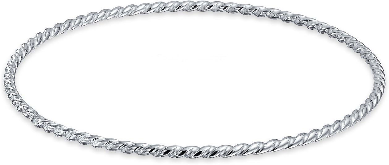 Sterling Silver Twisted Bangle