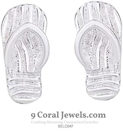 Silver Flip Flop Earrings
