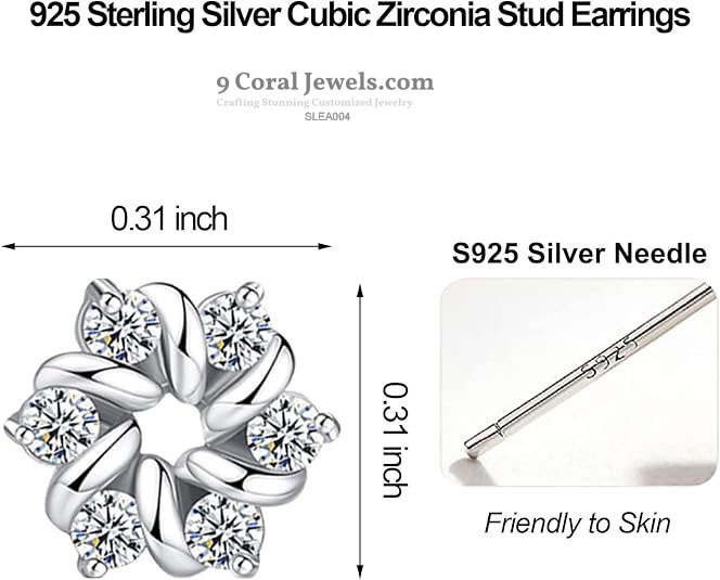 Elegant CZ Diamond Stud Earrings