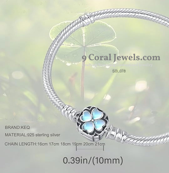 Sterling Silver Flower Charm Bracelet