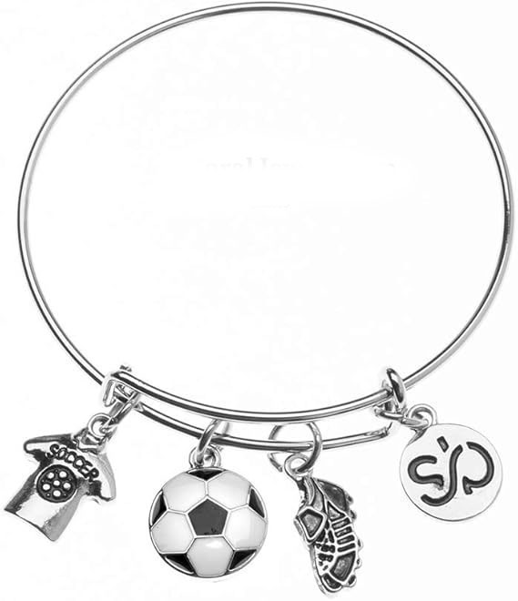 925% Sterling Sliver Soccer Charm Bracelet