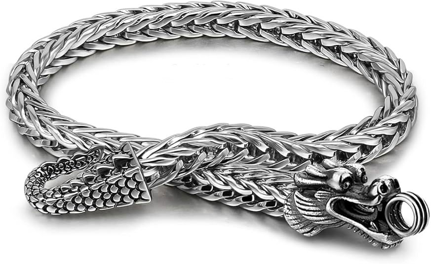 Sterling Silver Dragon Chain Bracelet