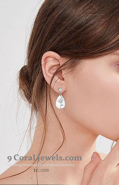 Lotus Flower Silver Earrings