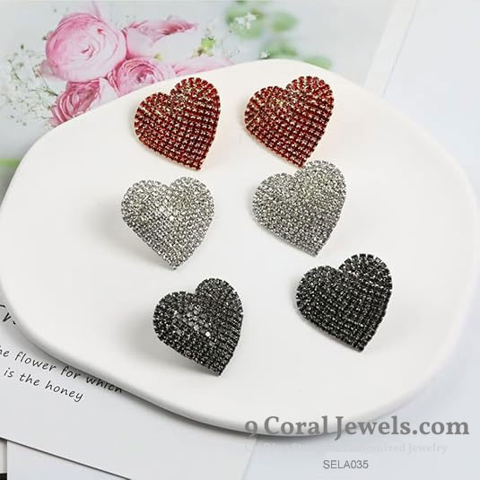 Heart-Shaped Diamond Earrings