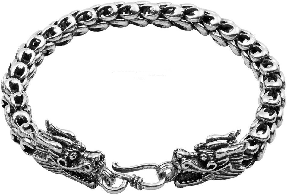 Dragon Head Sterling Silver Bracelet