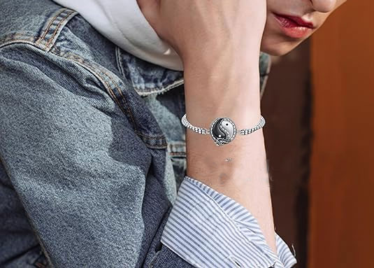 Yin Yang Silver Bracelet