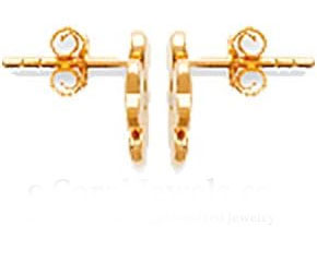 Gold Four-Leaf Clover Stud Earrings in Sterling Silver