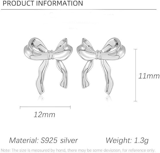 Silver Bow Earrings