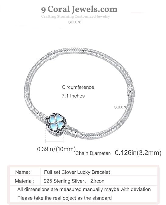 Sterling Silver Flower Charm Bracelet