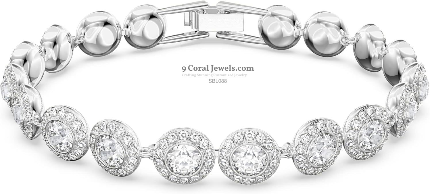 Luxury 925 Sterling Silver CZ Halo Tennis Bracelet