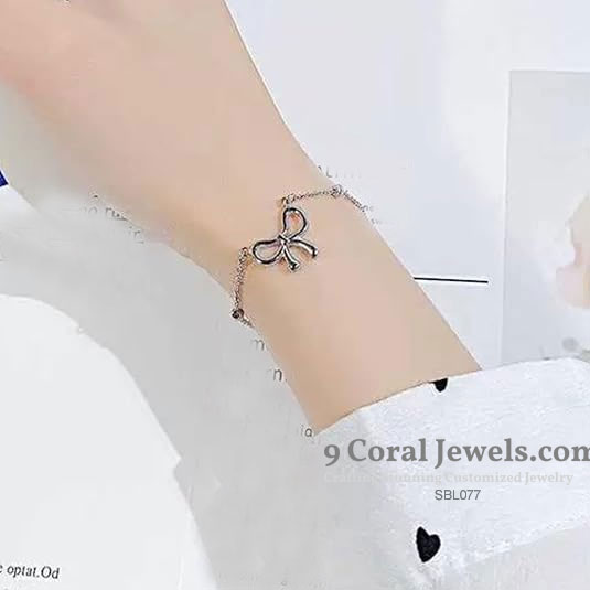 Sterling Silver Bow Bracelet