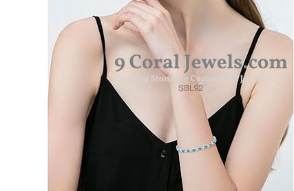 925 Sterling Silver CZ Tennis Adjustable Bracelet