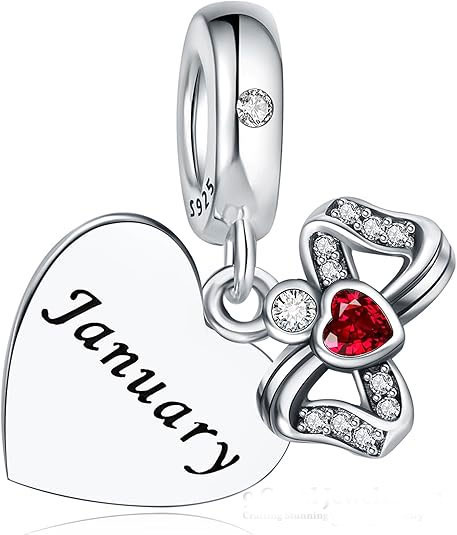 925Sterling Silver January Birthstone Charm