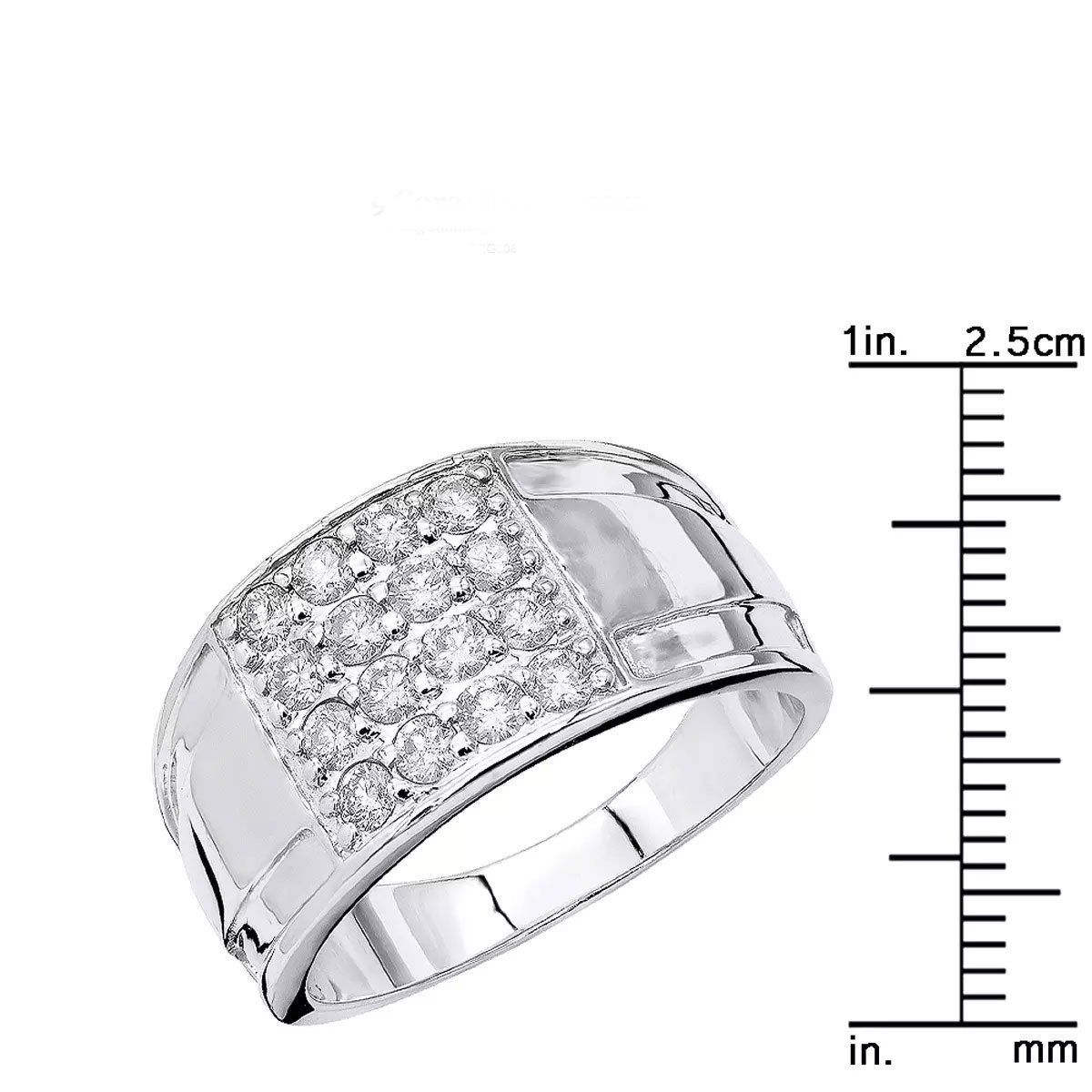 Men's Cubic Zircon Cluster Ring