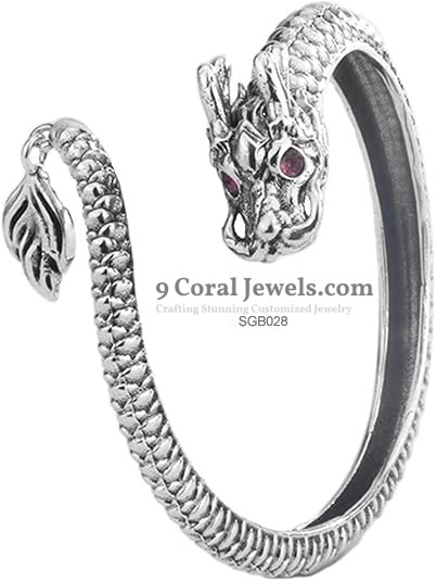 Dragon Head Silver Bracelet