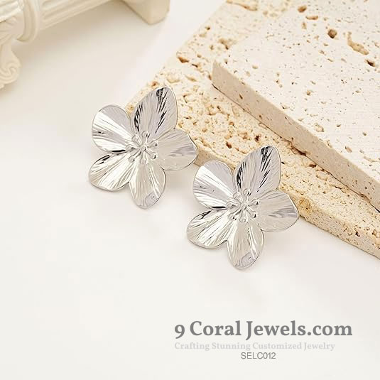 Silver Flower Earrings