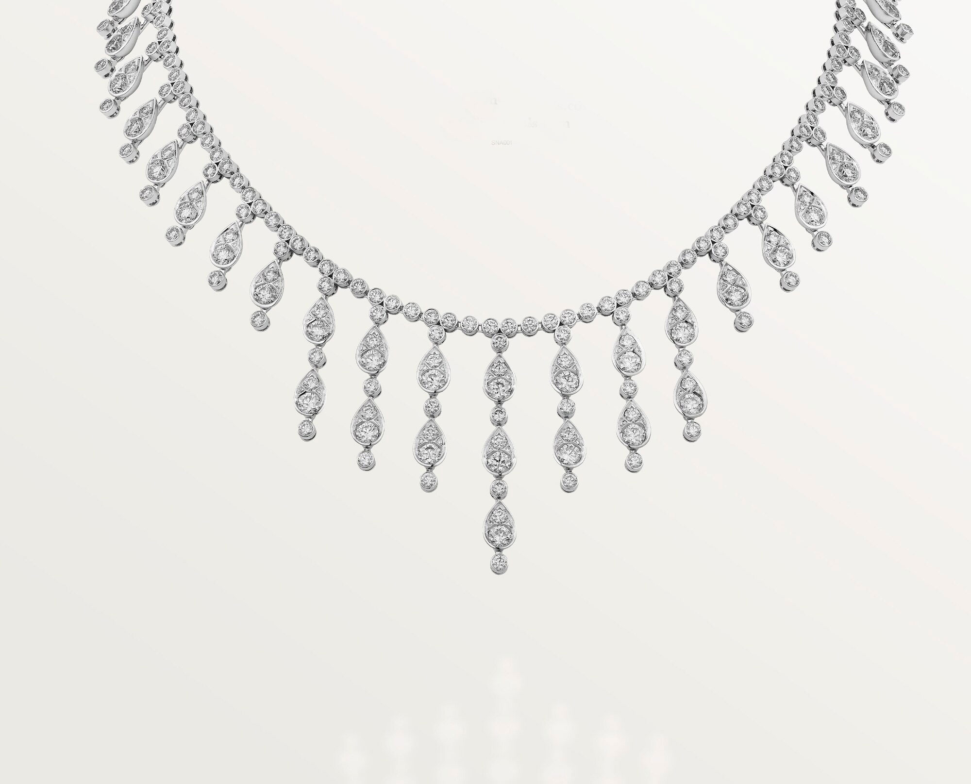 925% Sterling Silver Cubic Zirconia Drop Necklace