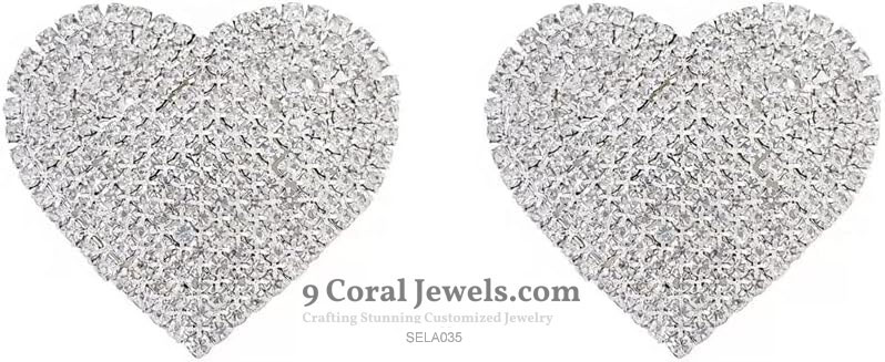 Heart-Shaped Diamond Earrings