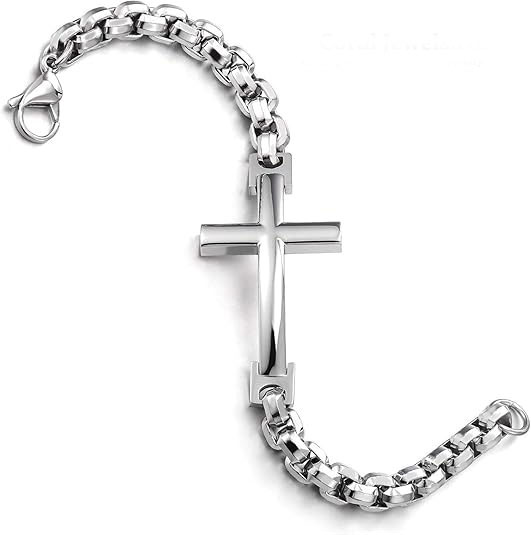 Sterling Silver Cross Bracelet