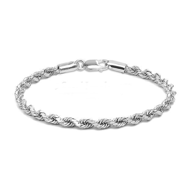 Sterling Silver Rope Chain Bracelet