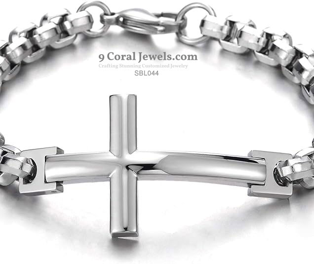 Sterling Silver Cross Bracelet