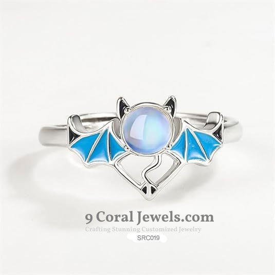 Dragon Wing Moonstone Rings
