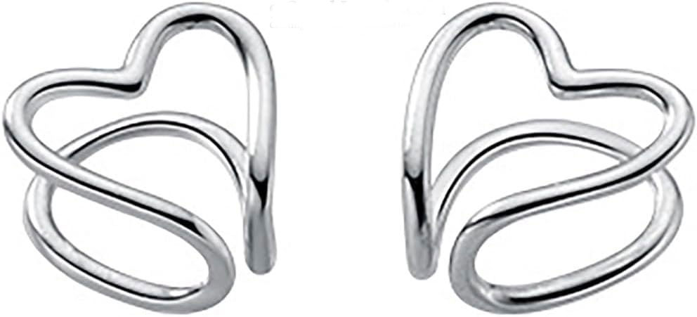 Heart-shaped Silver Earrings