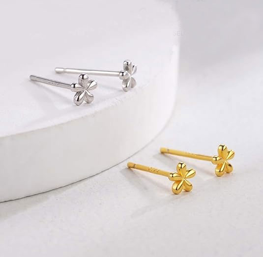 Silver Flower Stud Earrings