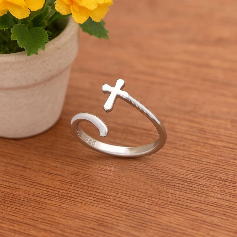 Sterling Silver Cross Ring