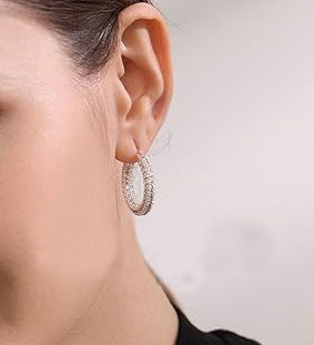 Elegant Crystal Hoop Earrings