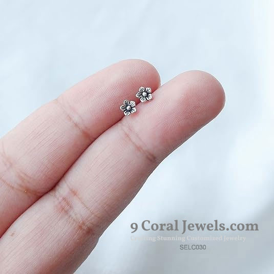 Sterling Silver Flower Stud Earring