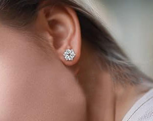 Elegant CZ Diamond Stud Earrings