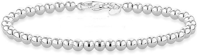 925 Sterling Silver Beaded Ball Bracelet