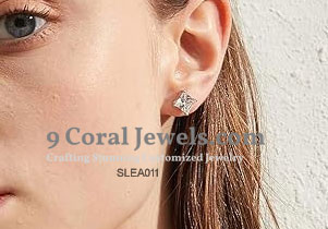 Princess Cut CZ Stud Earrings