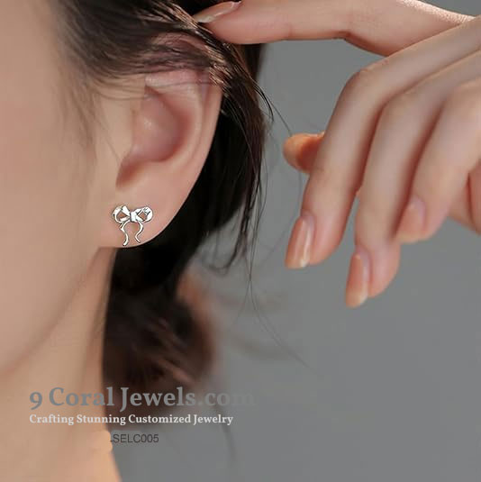 Silver Bow Earrings