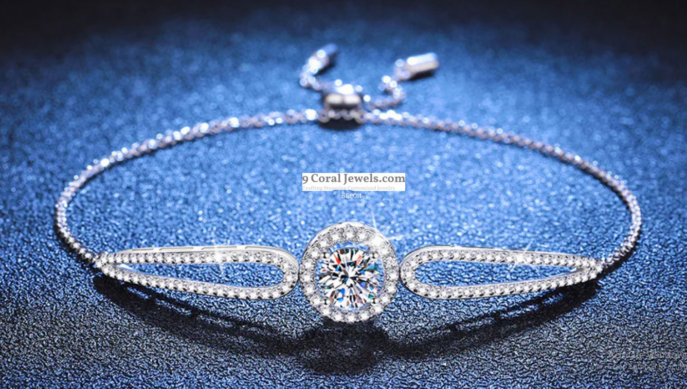 Sterling Silver Elegant American Diamond Bracelet