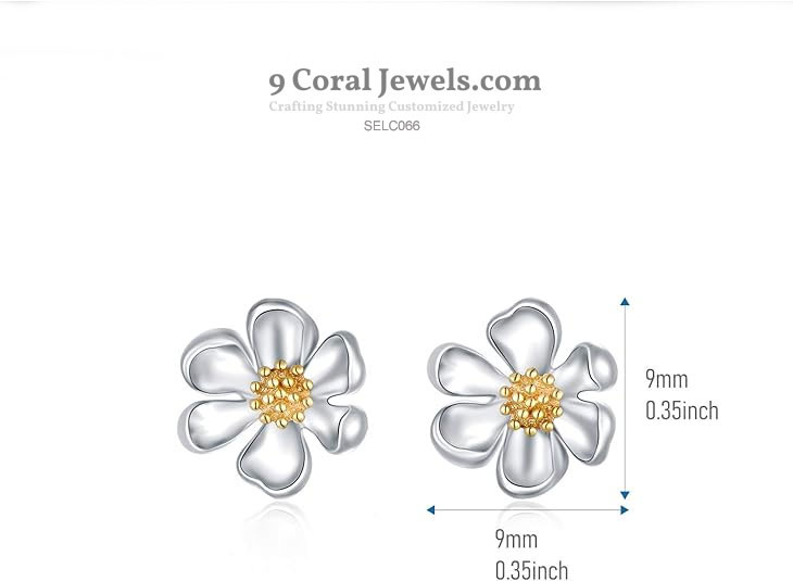 Flower Shaped Silver Earrings