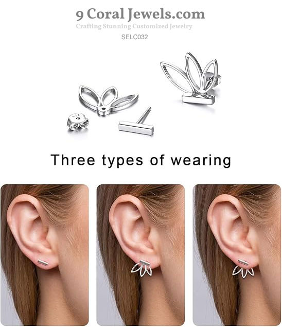 Sterling Silver Petal Earrings