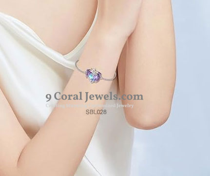 Sterling Silver Dragon Crystal Bracelet