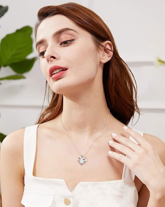 CZ Infinity Heart Pendant Necklace