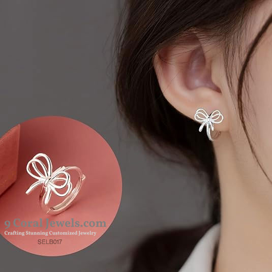 Sterling Silver Bow Earrings
