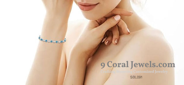Elegant Adjustable 925 Sterling Silver CZ Stone Bracelet