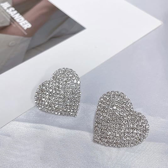 Heart-Shaped Diamond Earrings