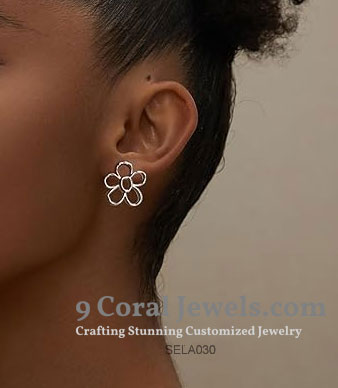 Silver Flower Earrings
