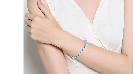 925 Sterling Silver CZ Tennis Adjustable Bracelet