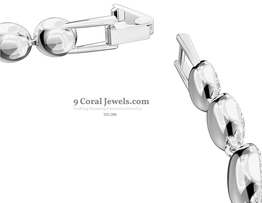 Luxury 925 Sterling Silver CZ Halo Tennis Bracelet