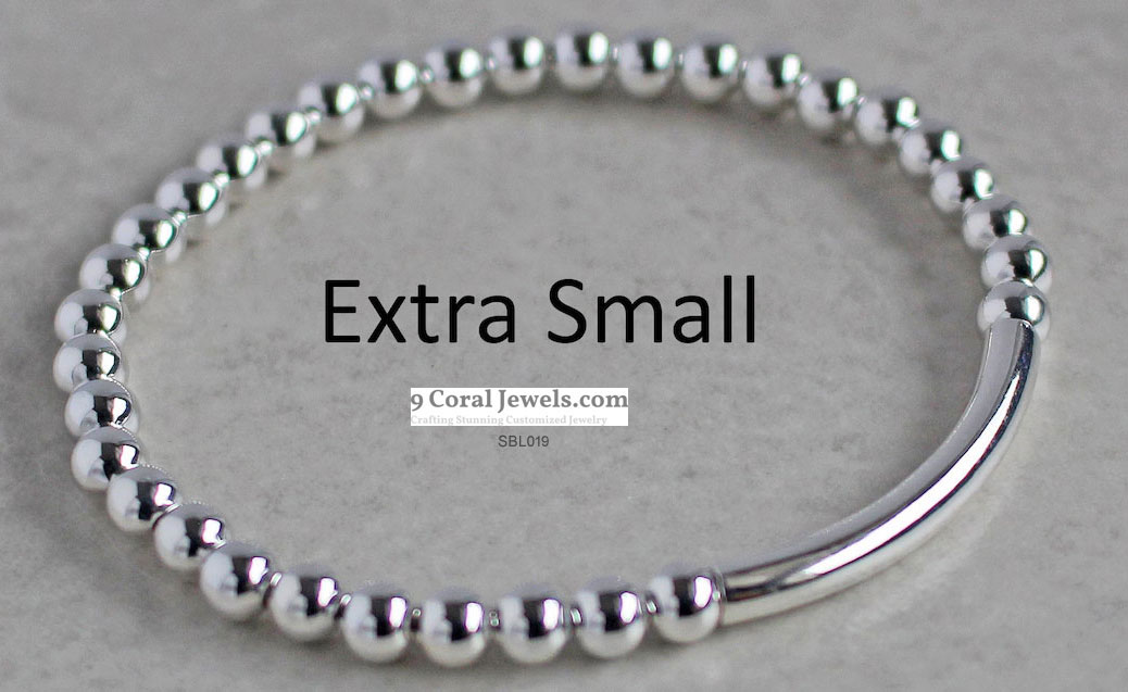 Sterling Silver Beaded Bangle