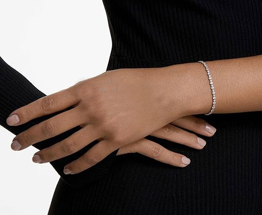 Sterling Silver Elegant Adjustable Tennis Bracelet