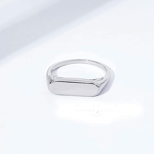 Minimalist Silver Signet Ring